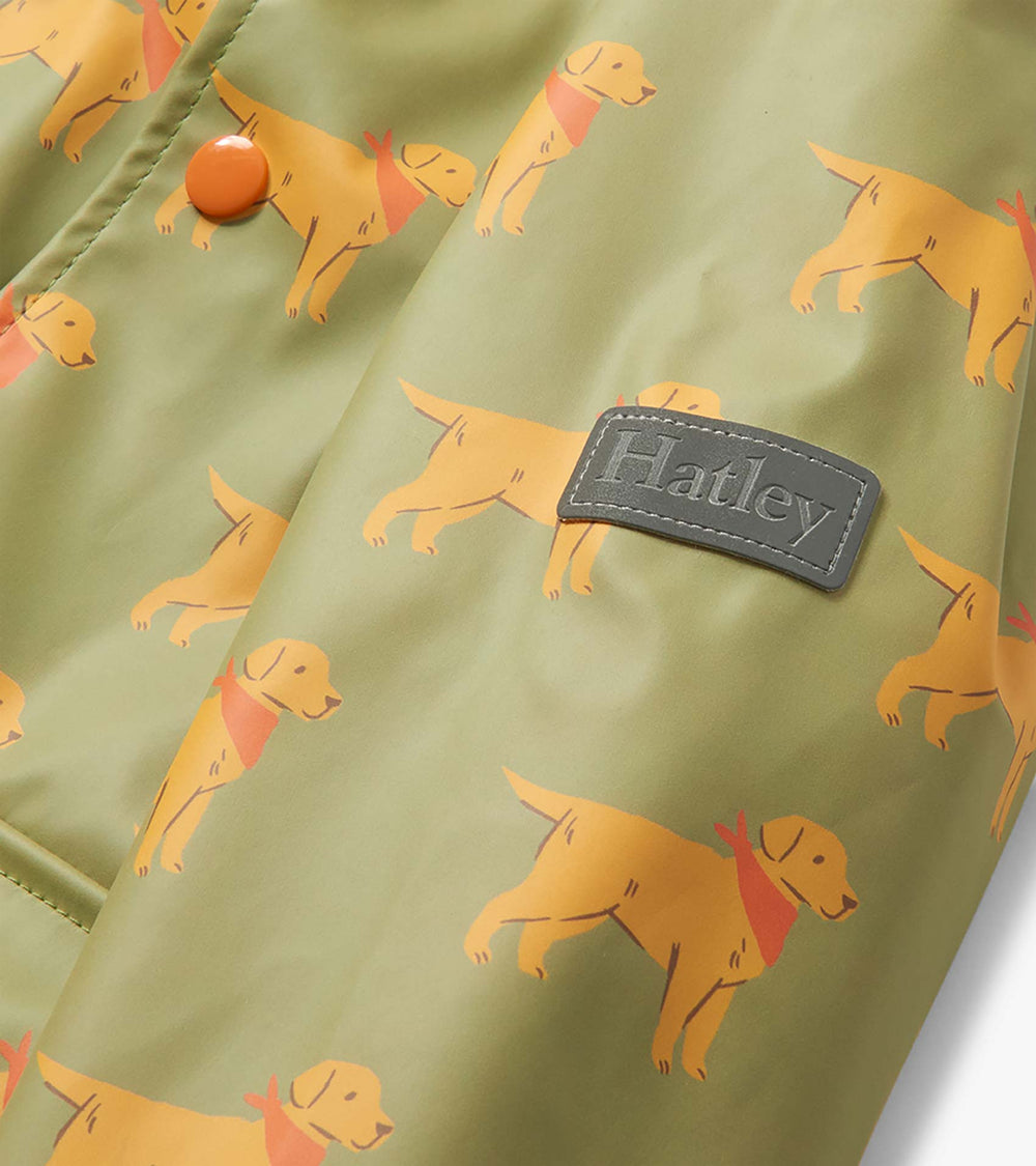 Baby & Toddler Boys Camping Puppy Button-Up Rain Jacket