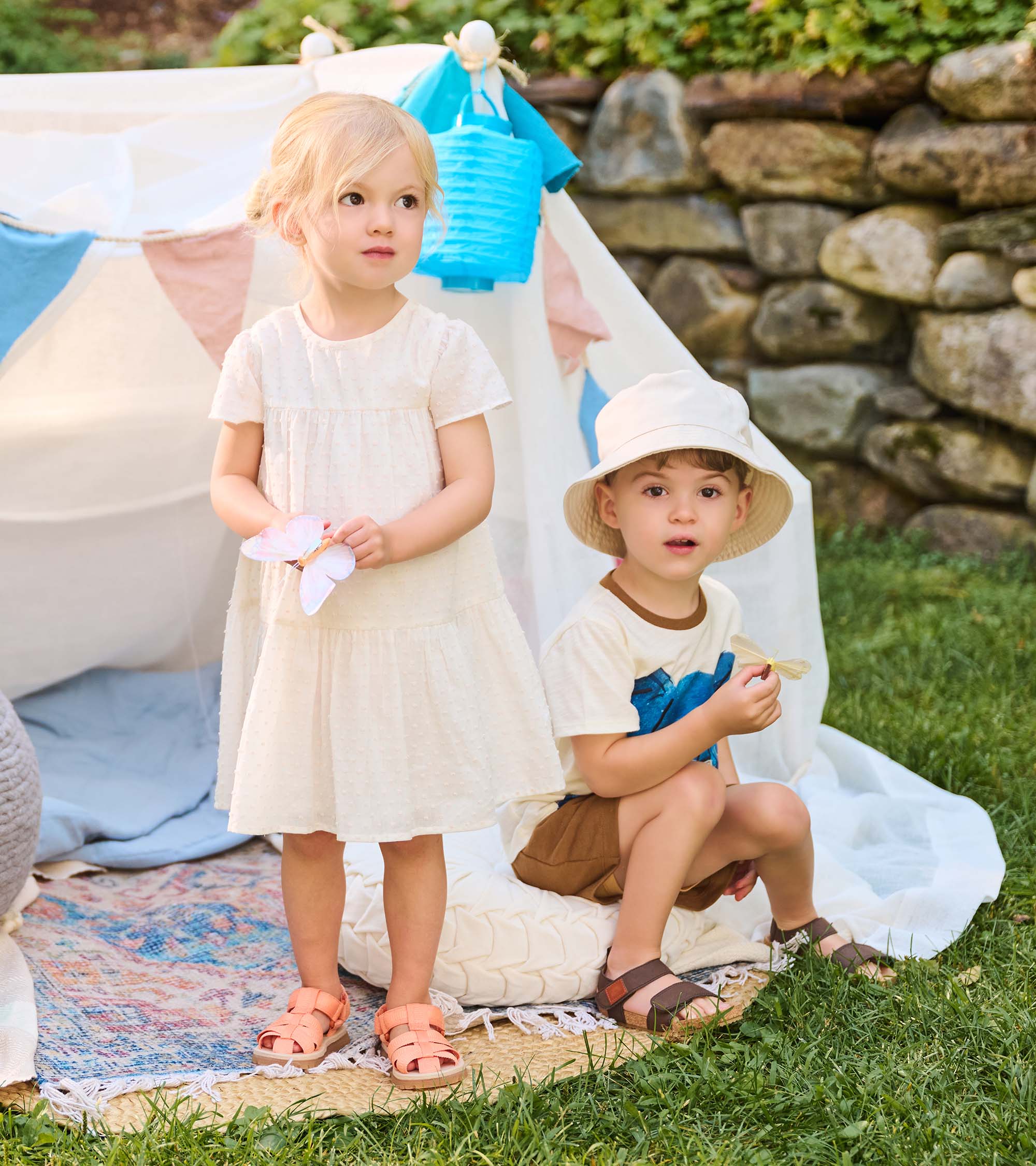 Baby & Toddler Girls Pearl Swiss Dot Puff Dress