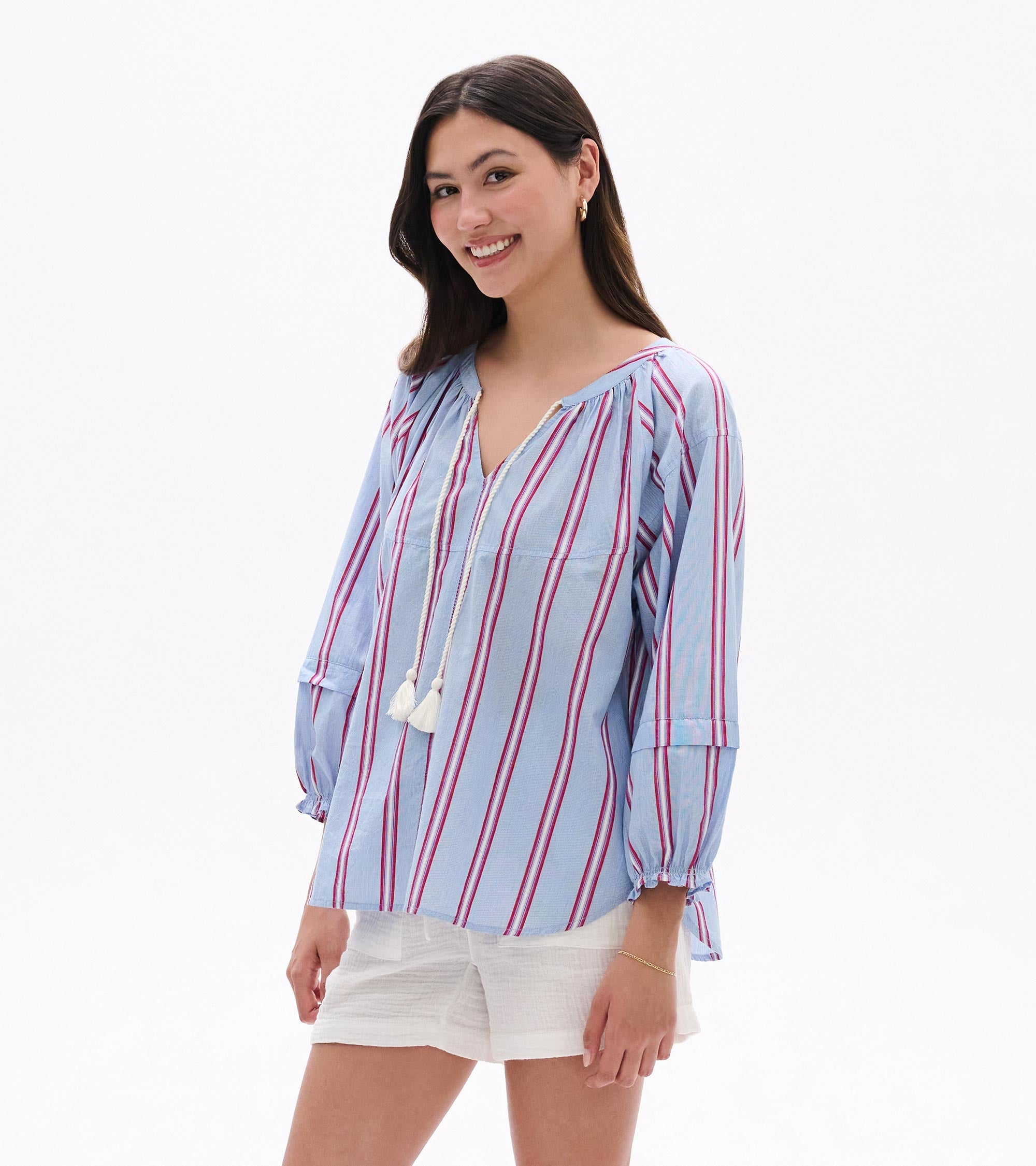 Naomi Blouse - Chambray Rainbow