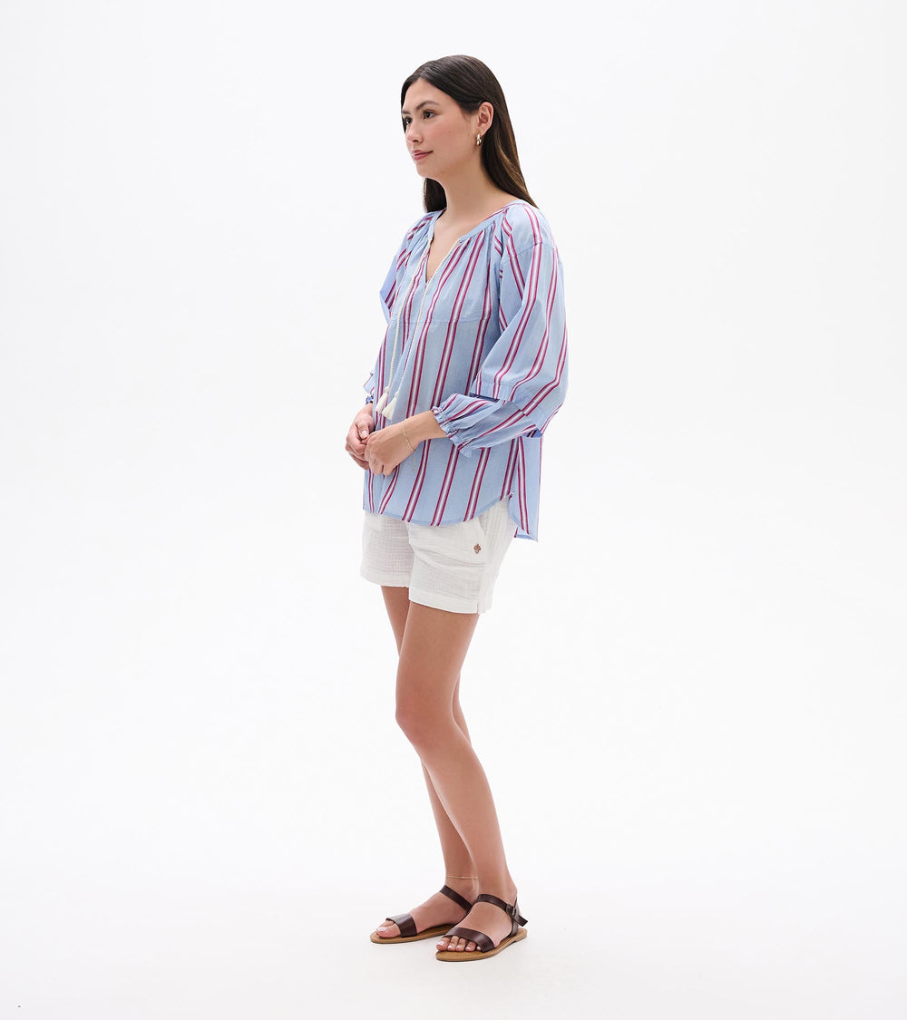 Naomi Blouse - Chambray Rainbow