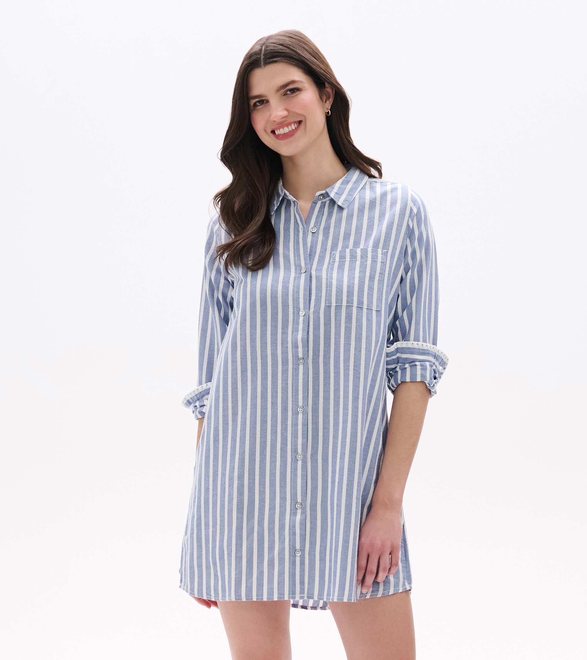 Julia Shirt Dress - Classic Stripes