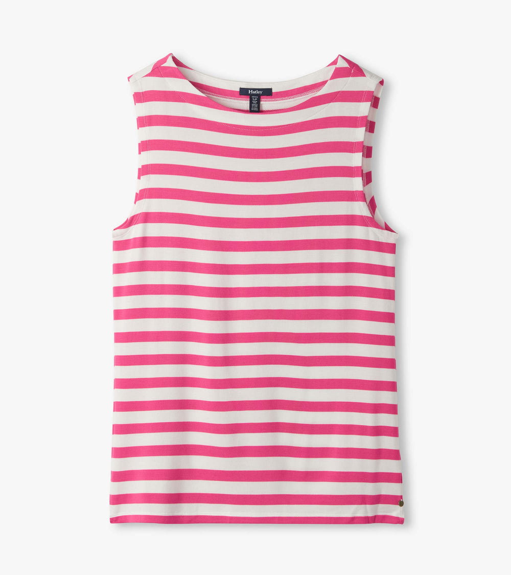 Everyday Tank - Carmine Rose Stripes