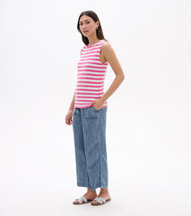 Everyday Tank - Carmine Rose Stripes