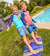 Boys Dino Party Swim Trunks