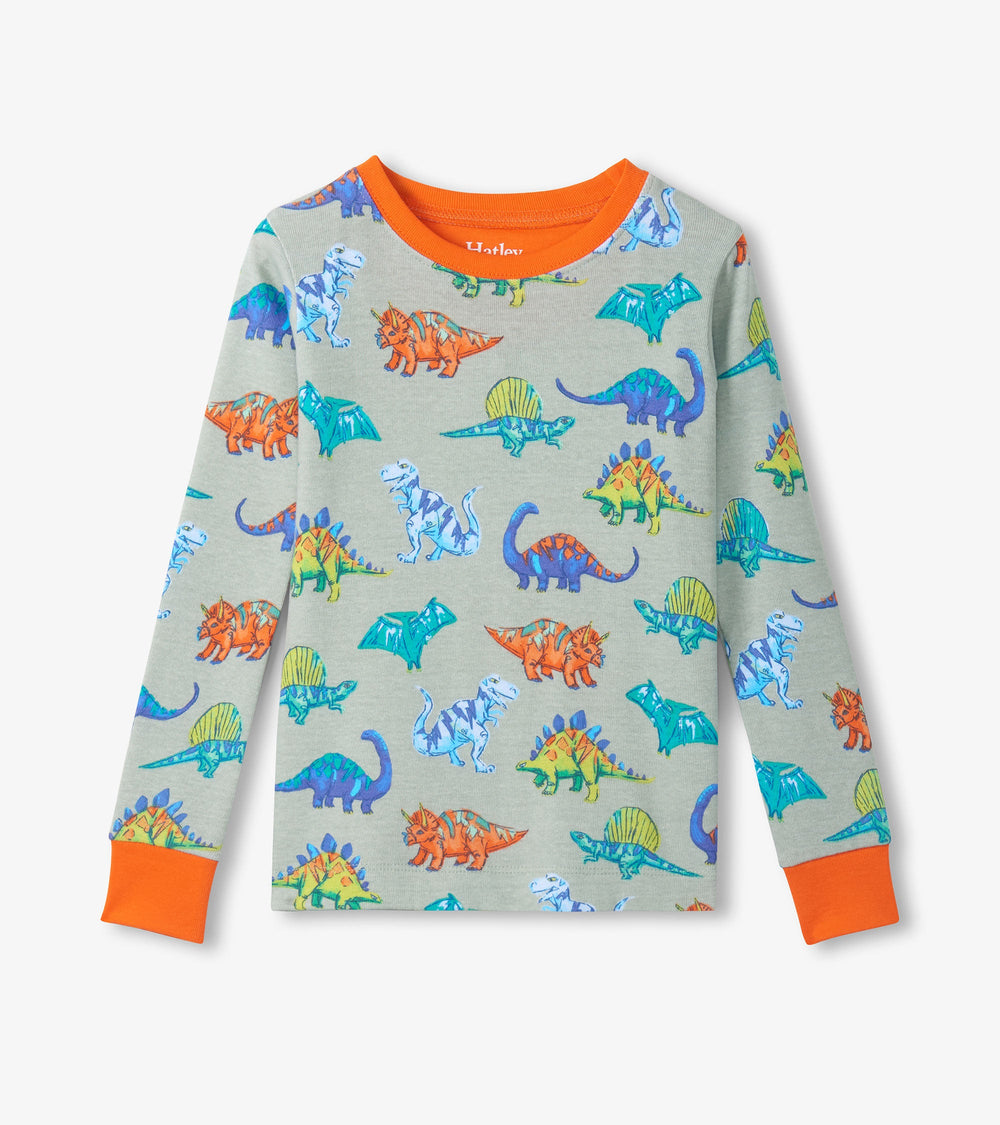 Boys Dino Party Cotton Pajama Set