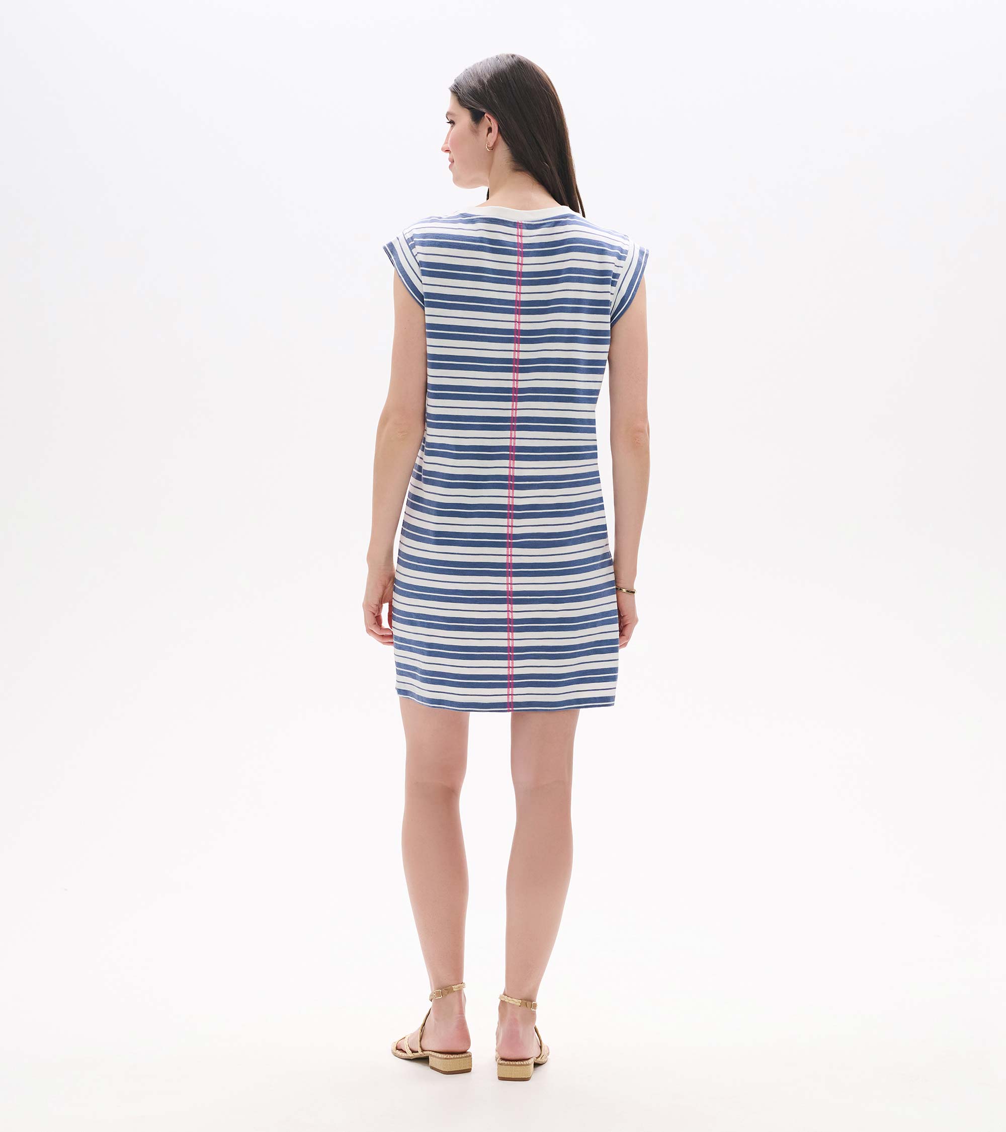 Pocket Tee Dress - Double Blue Horizon