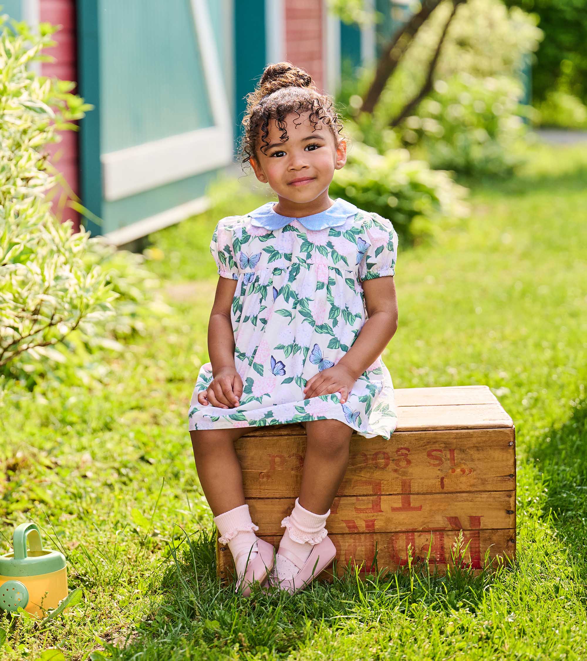 Baby & Toddler Girls Enchanted Garden Woven Collar Dress