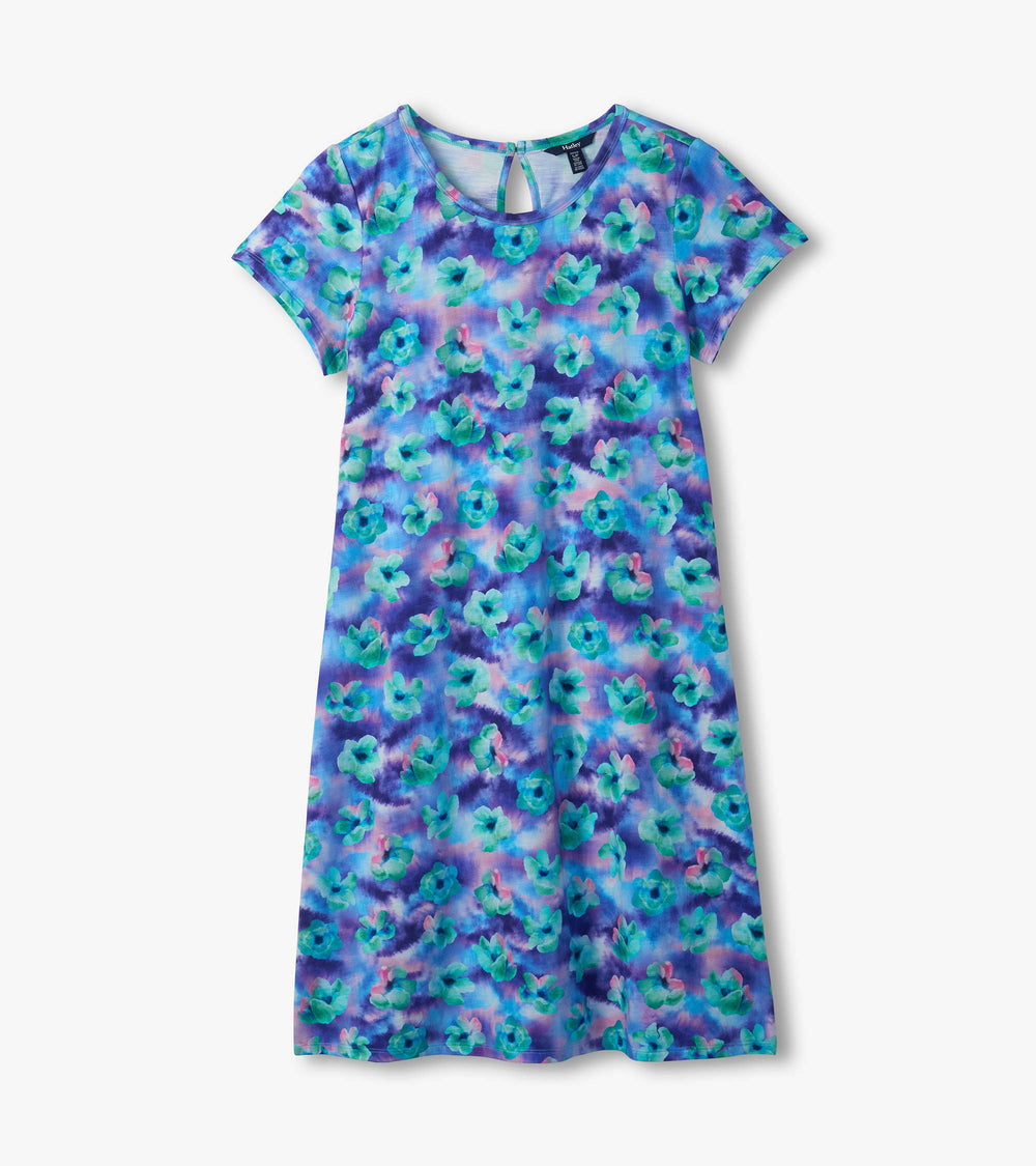 Cici A-Line Dress - Floating Flowers
