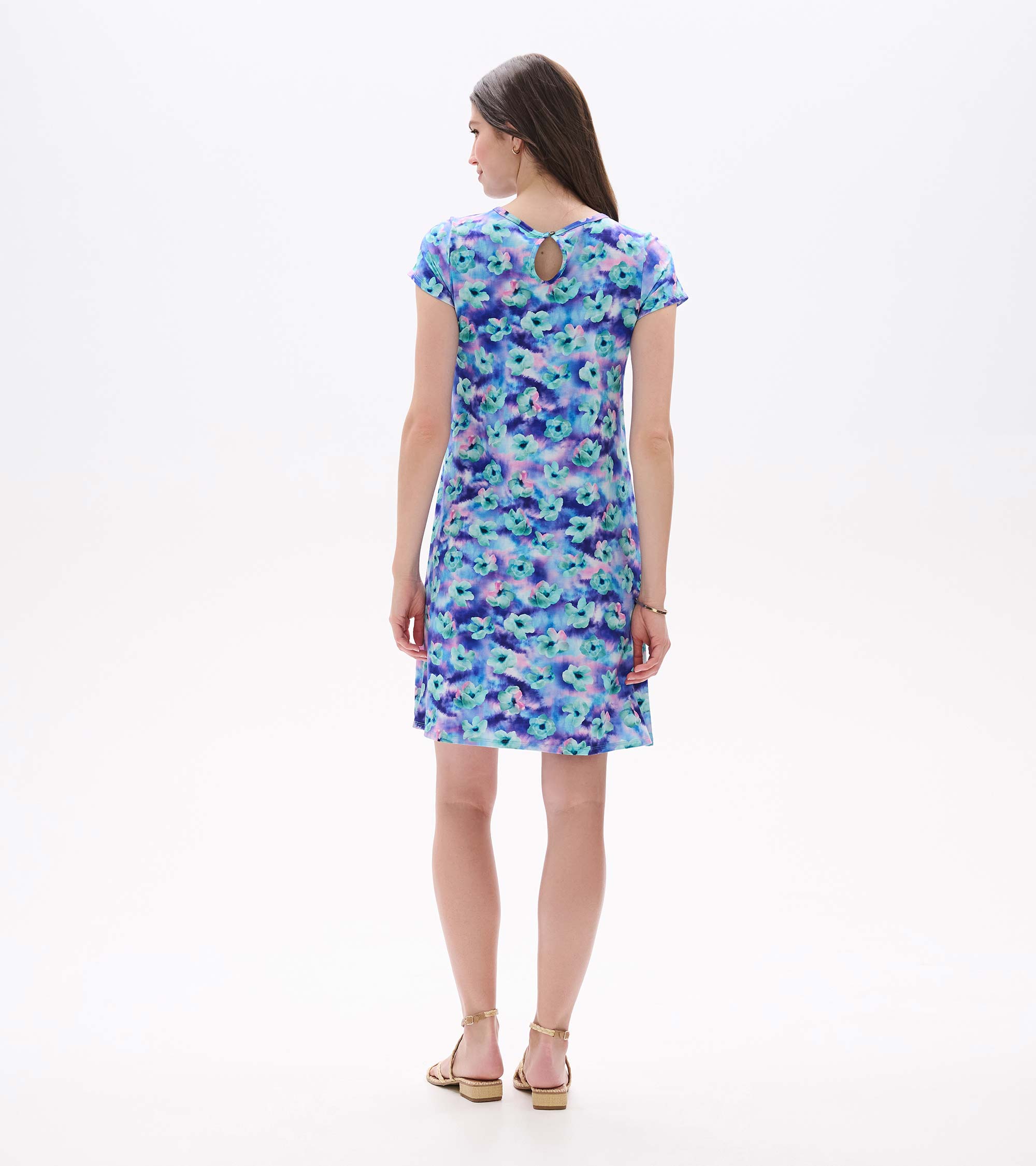 Cici A-Line Dress - Floating Flowers