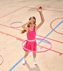 Girls Fandango Pink Pleated Active Dress