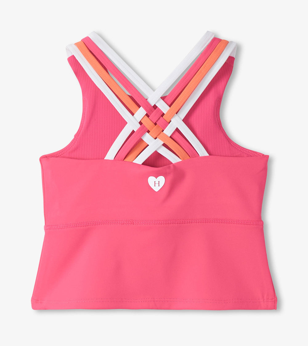 Girls Fandango Pink Strappy Active Tank