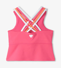 Girls Fandango Pink Strappy Active Tank