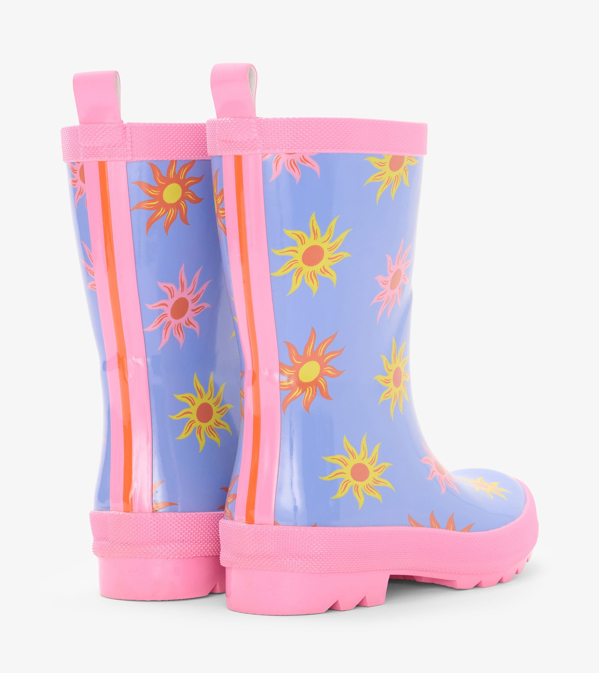 Girls Faded Suns Shiny Rain Boots