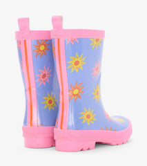 Girls Faded Suns Shiny Rain Boots