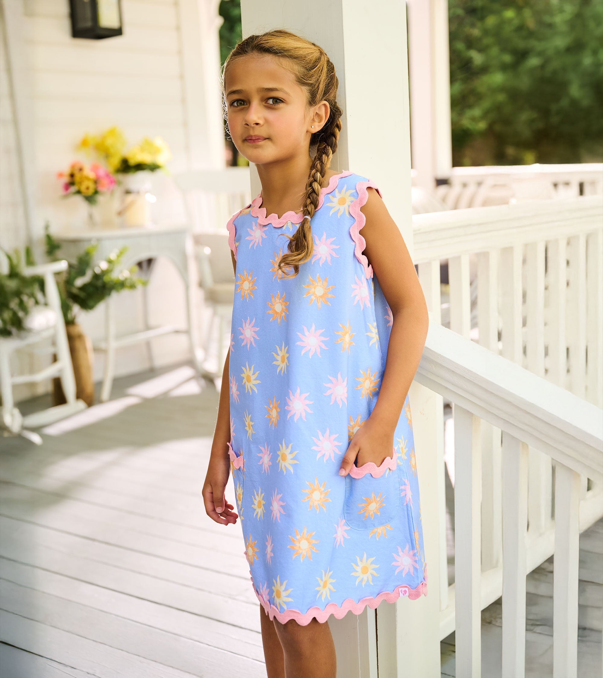 Girls Faded Suns Pinafore Dress