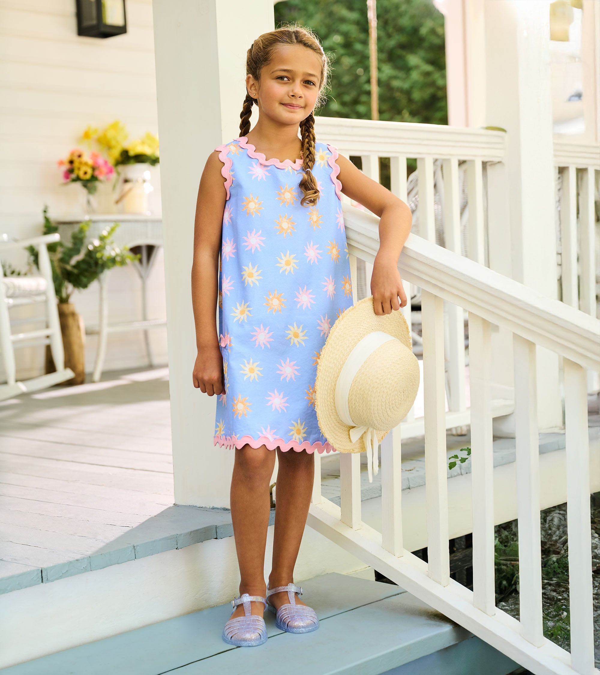 Girls Faded Suns Pinafore Dress
