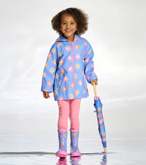 Girls Faded Suns Zip-Up Rain Jacket