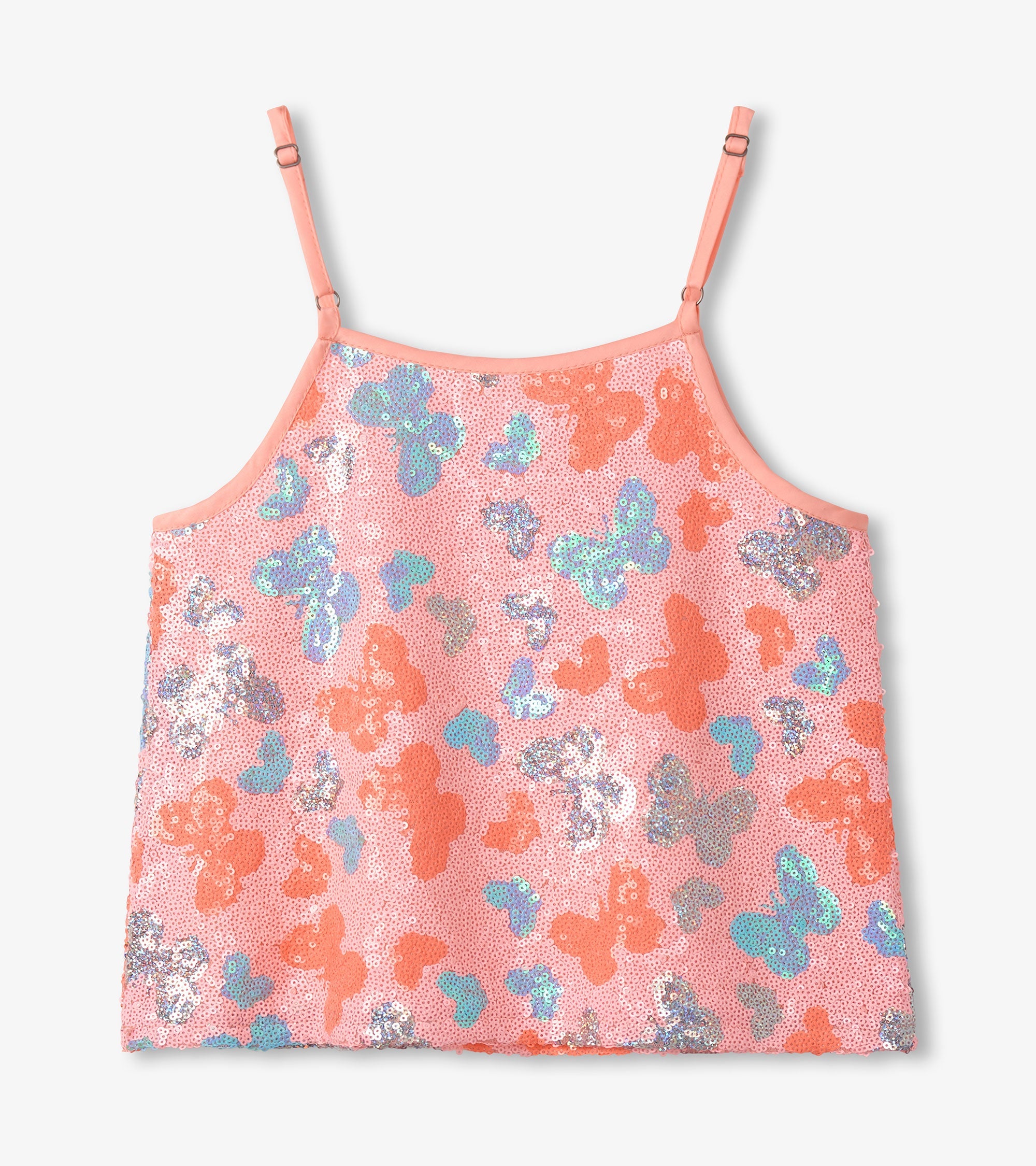 Girls Glitter Butterfly Sequin Top
