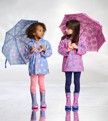 Girls Heart Burst Shiny Rain Boots