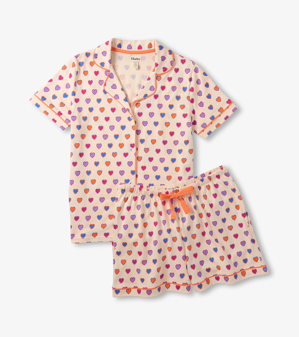 Women's Bunches of Hearts Short Pajama Set