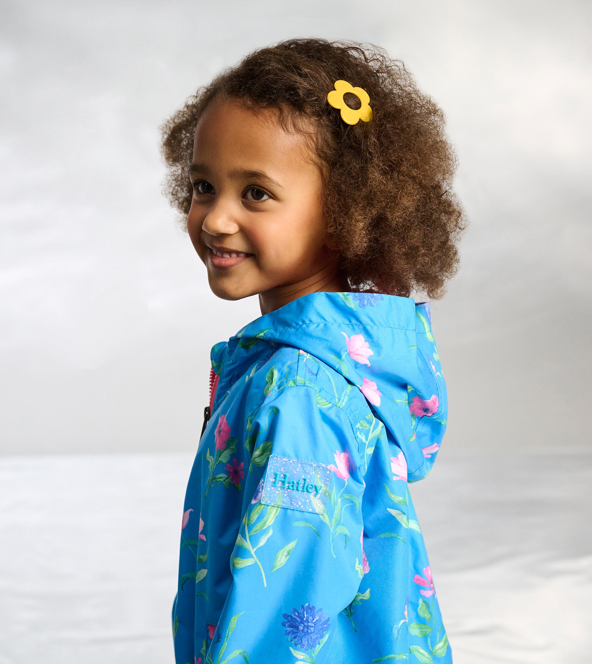 Girls Hyper Real Floral A-Line Swing Jacket