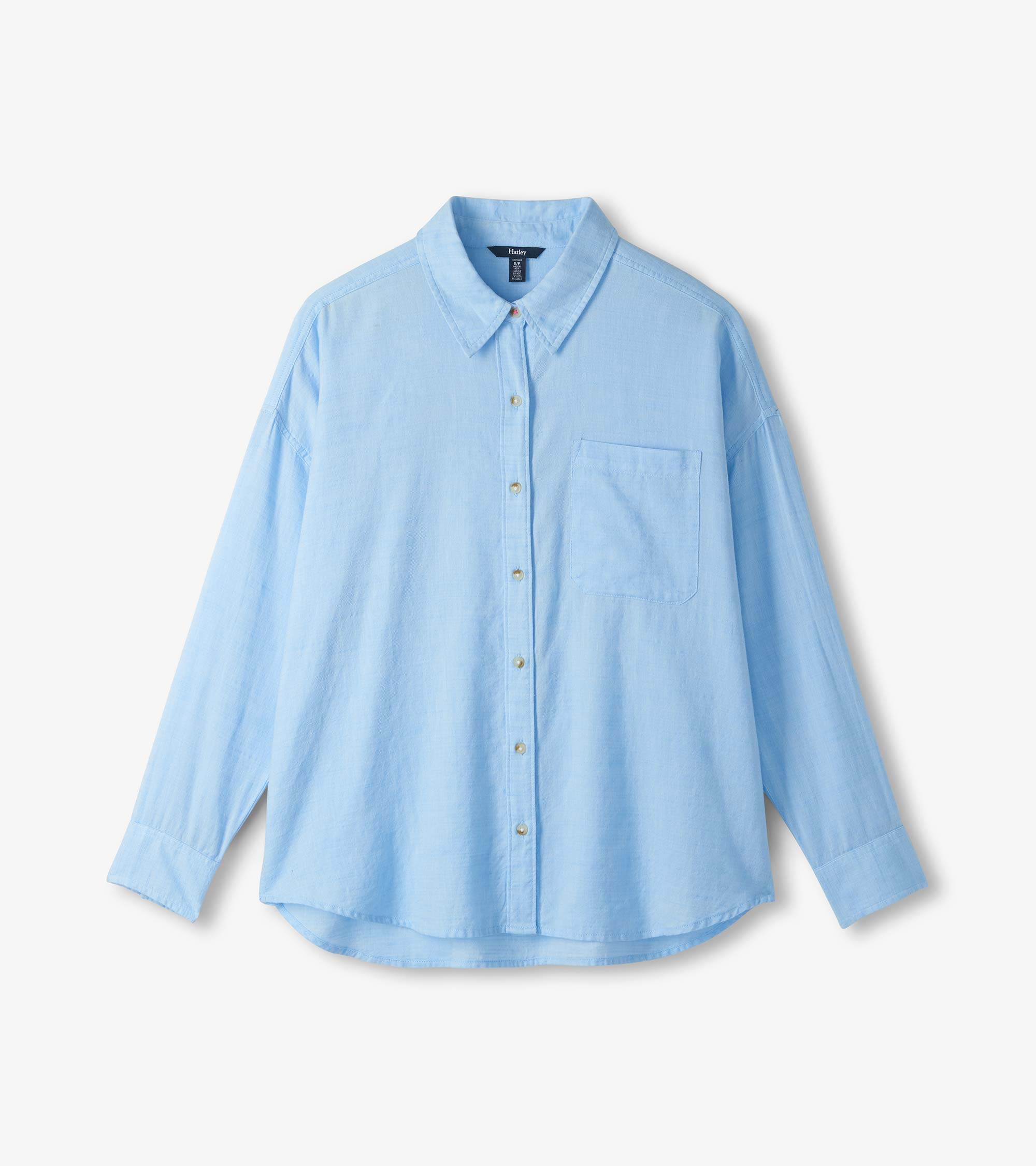 Relaxed Button Down - Light Blue Chambray