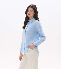 Relaxed Button Down - Light Blue Chambray