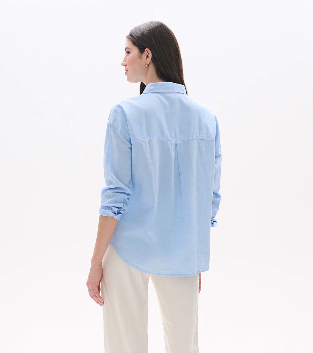 Relaxed Button Down - Light Blue Chambray
