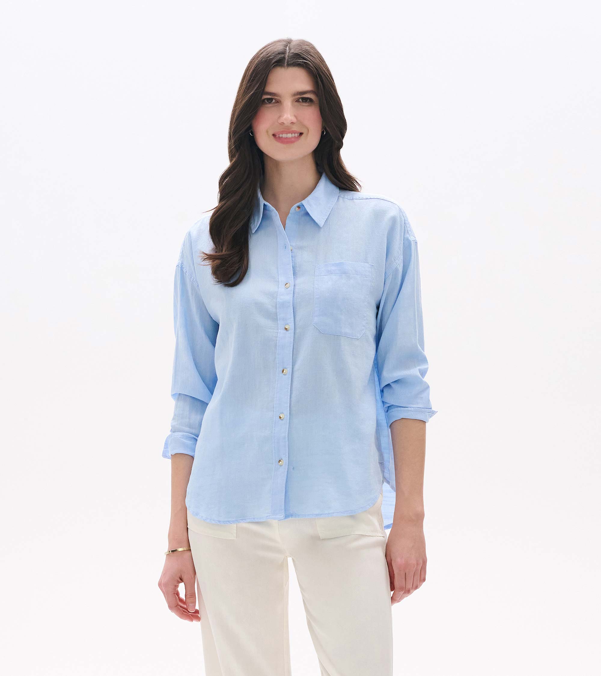 Relaxed Button Down - Light Blue Chambray