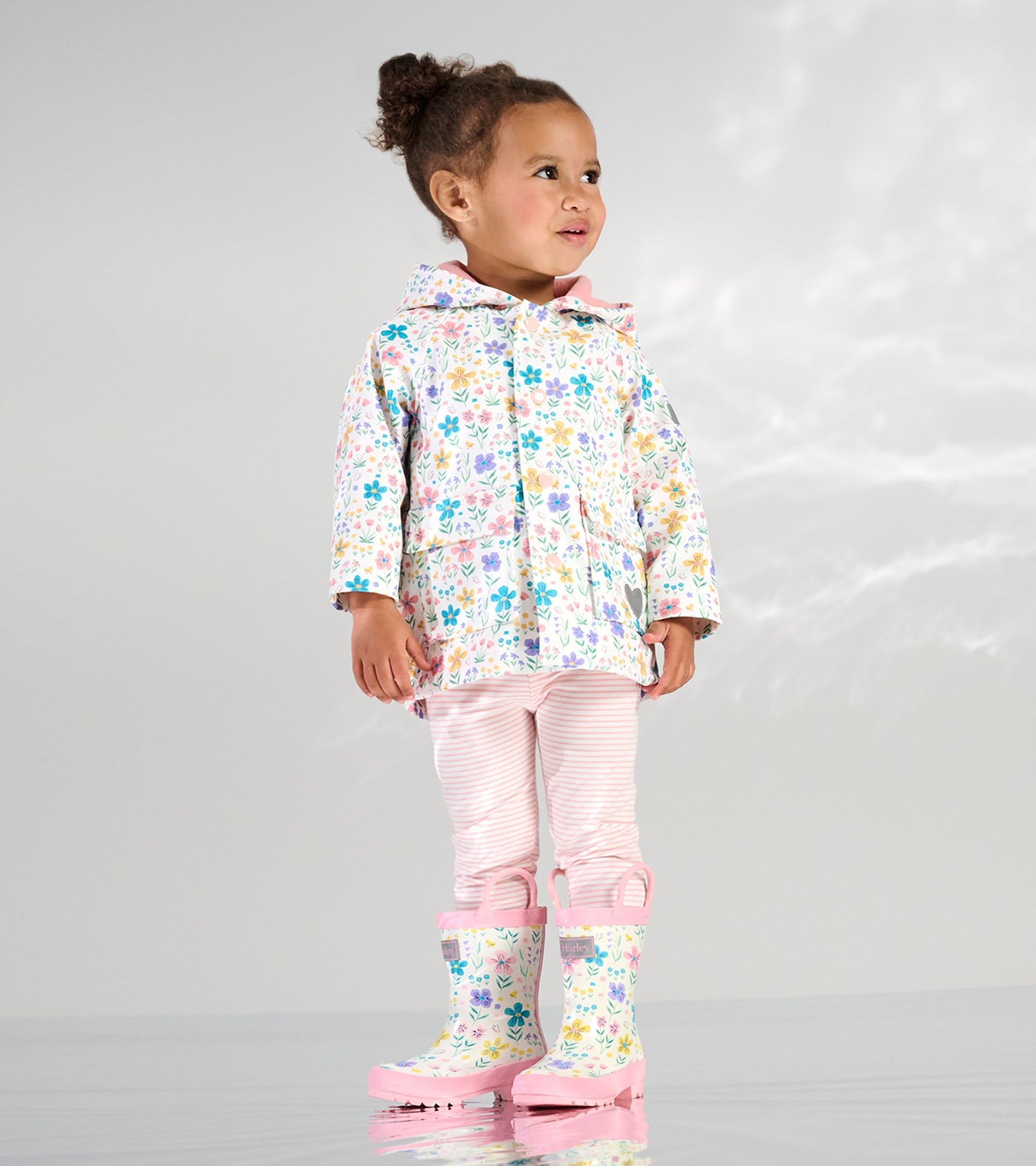 Baby & Toddler Girls Little Garden Chicks Button-Up Rain Jacket