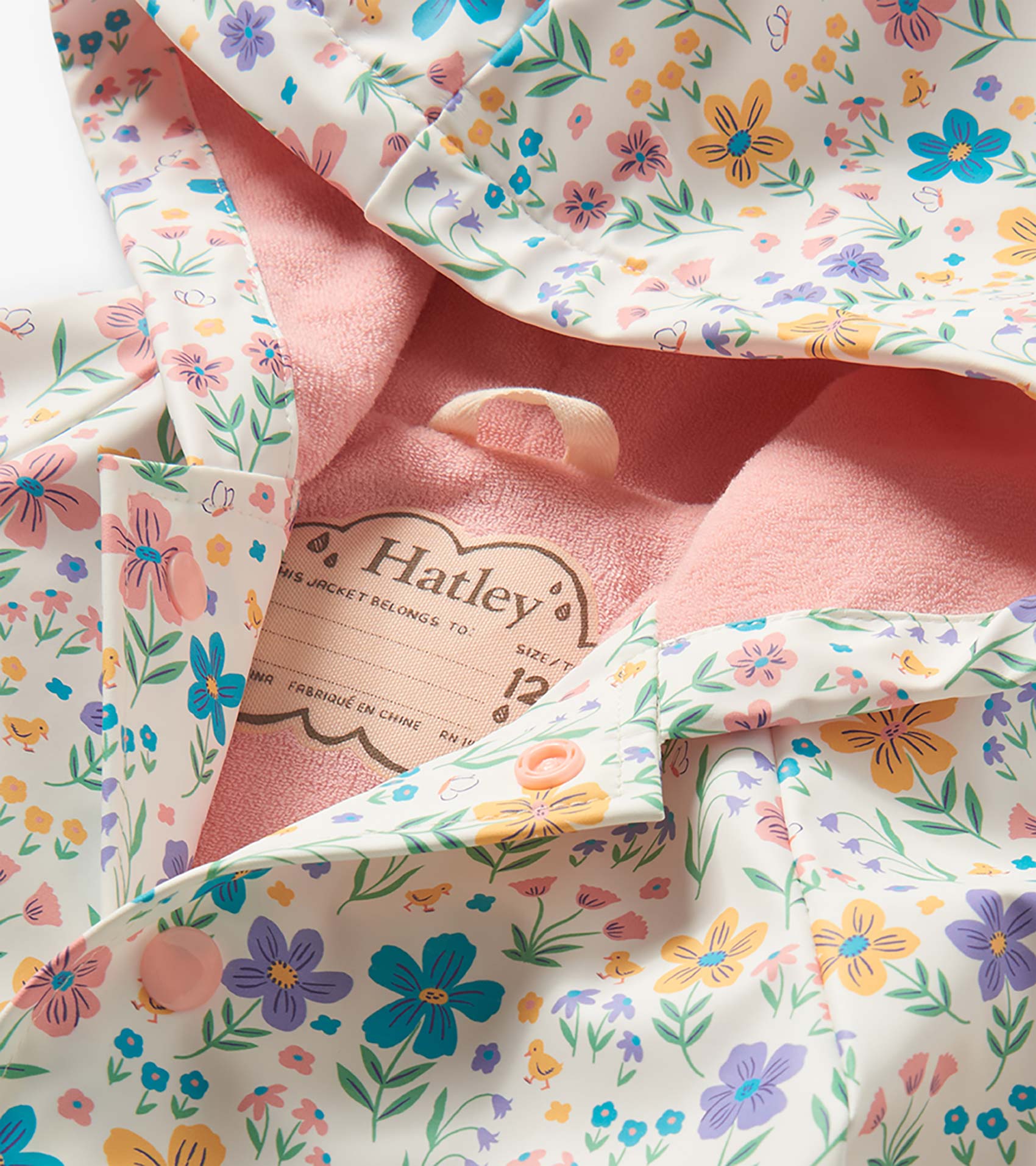 Baby & Toddler Girls Little Garden Chicks Button-Up Rain Jacket