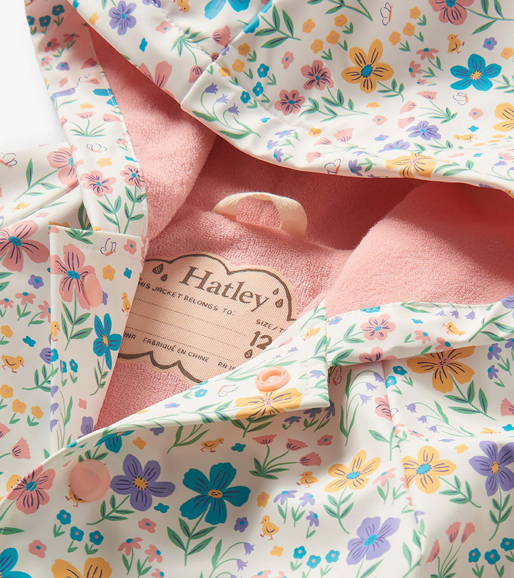 Baby & Toddler Girls Little Garden Chicks Button-Up Rain Jacket