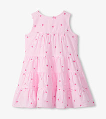 Girls Gingham Berries Tiered Dress