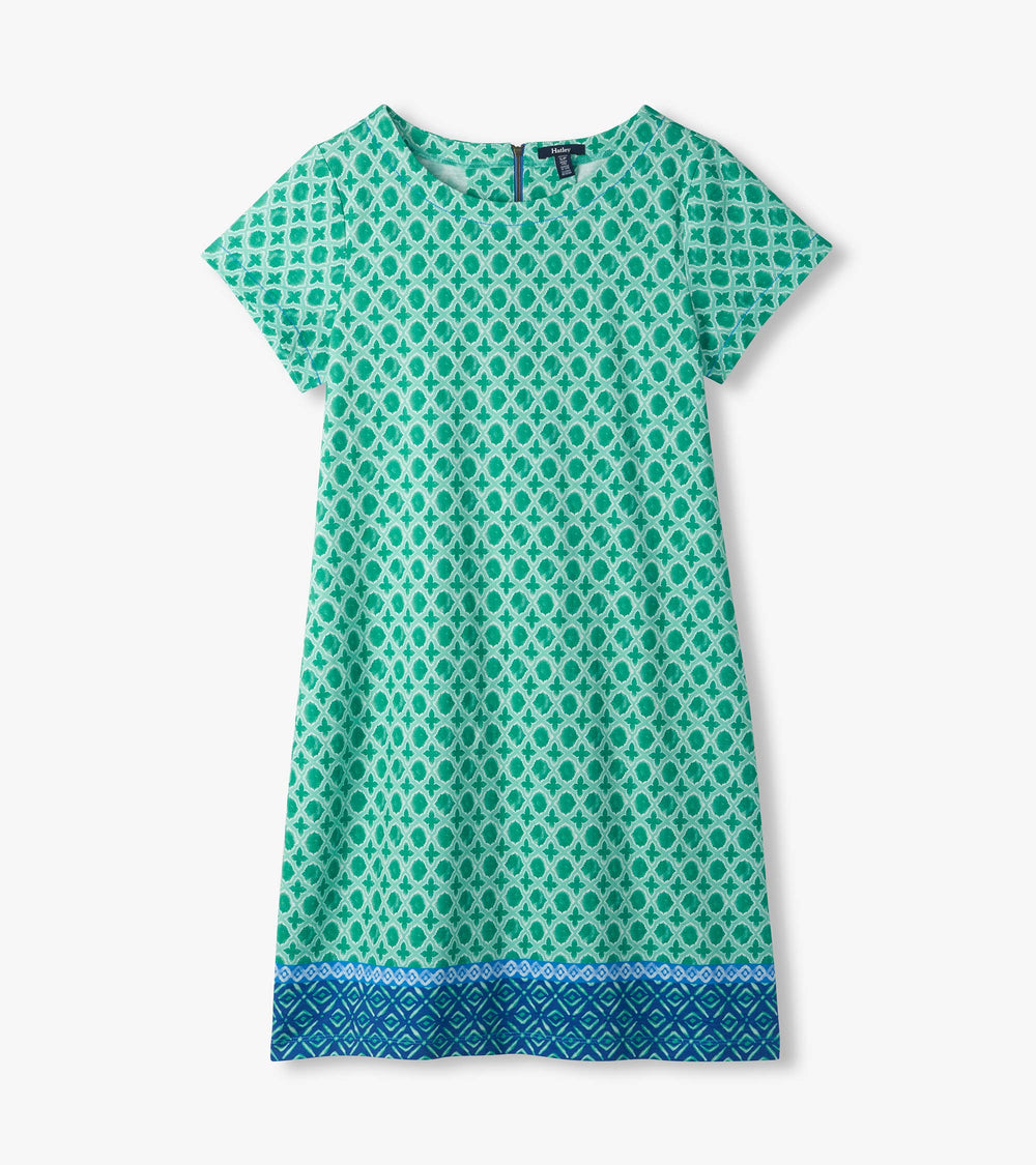 Zip-Back Tee Dress - Arcadia Medallion