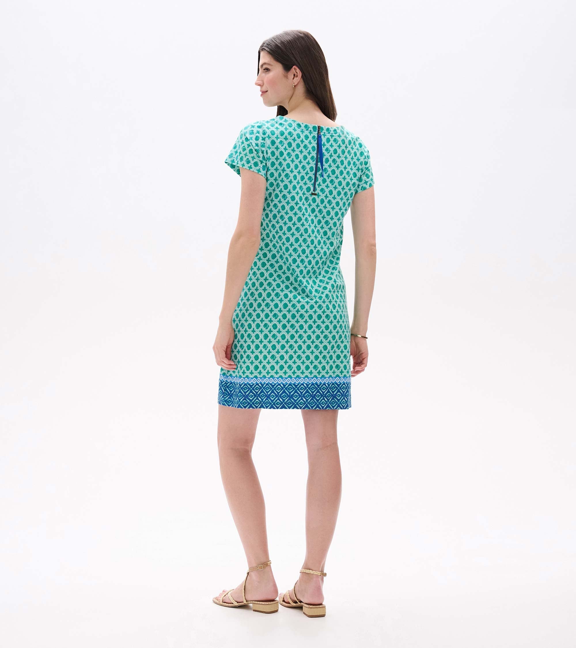 Zip-Back Tee Dress - Arcadia Medallion
