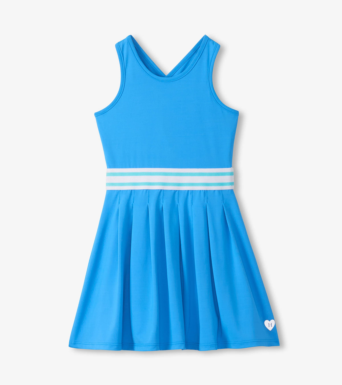 Girls Malibu Blue Pleated Active Dress