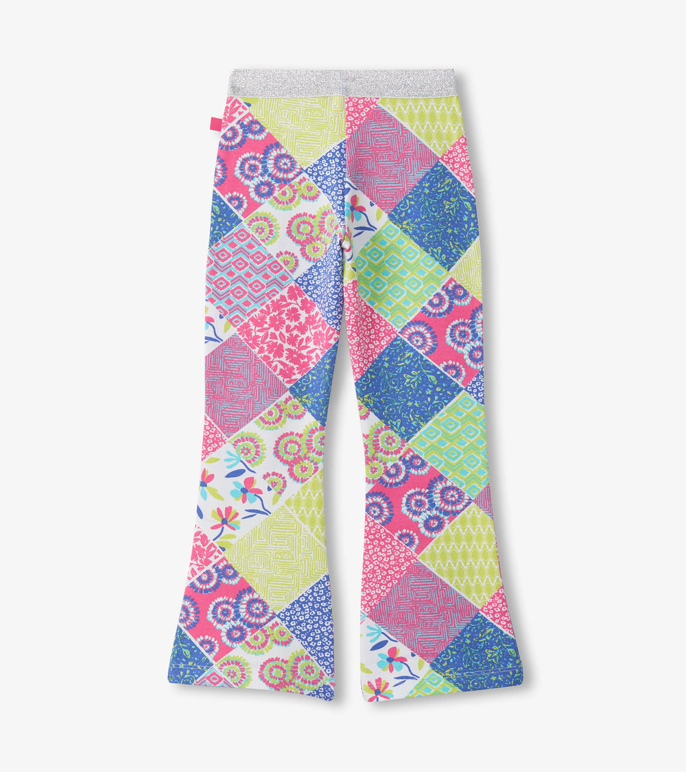 Girls Mix-Up Patch Work Stretch Bell Bottoms