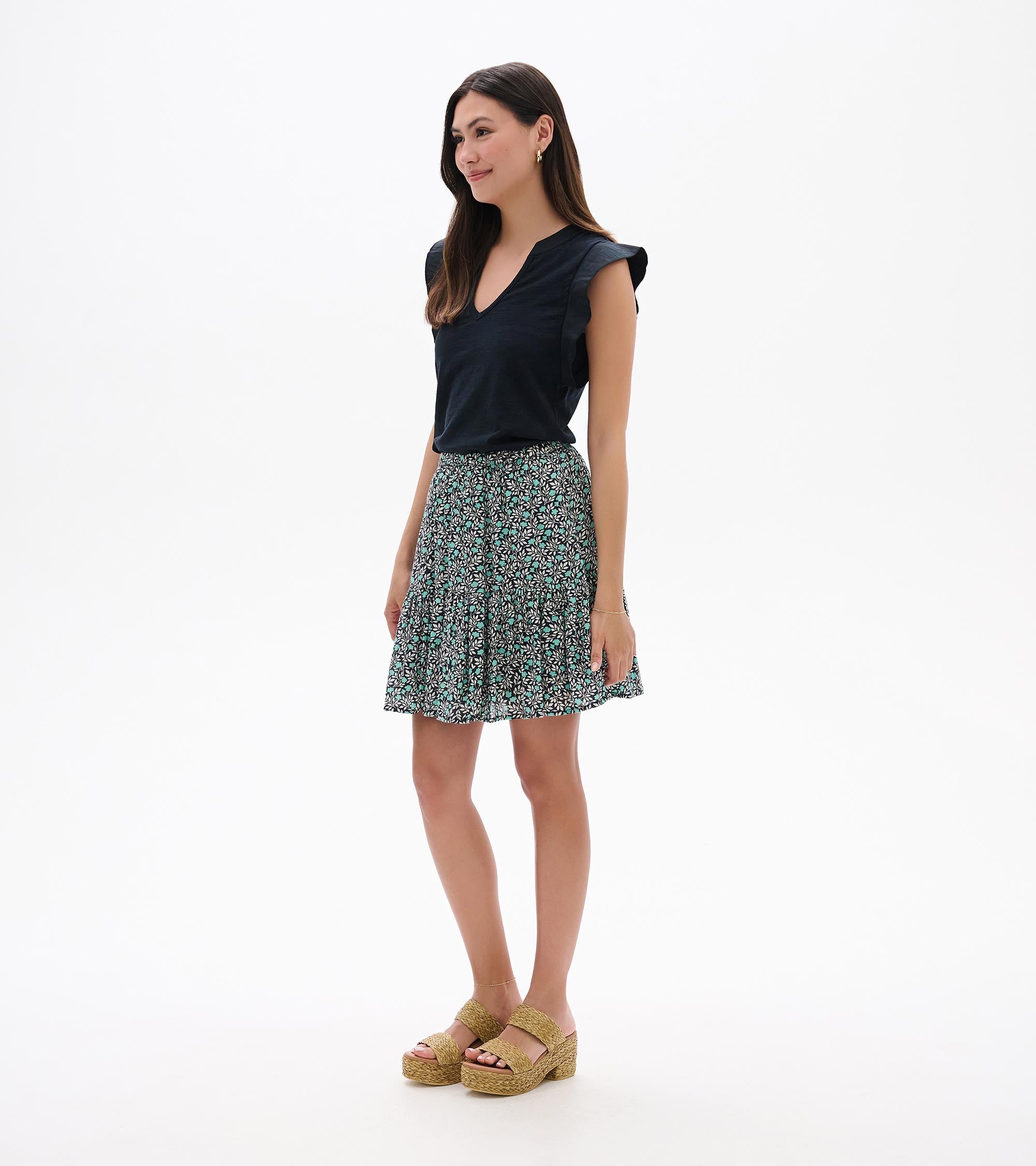 Flounce Skirt - Mini Vines