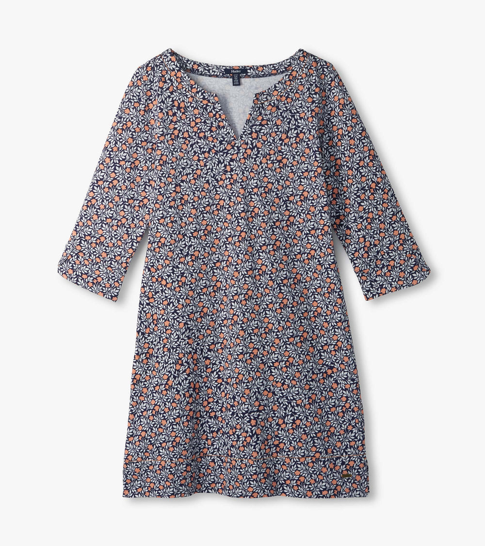 Lily Notch Neck Dress - Mini Vines