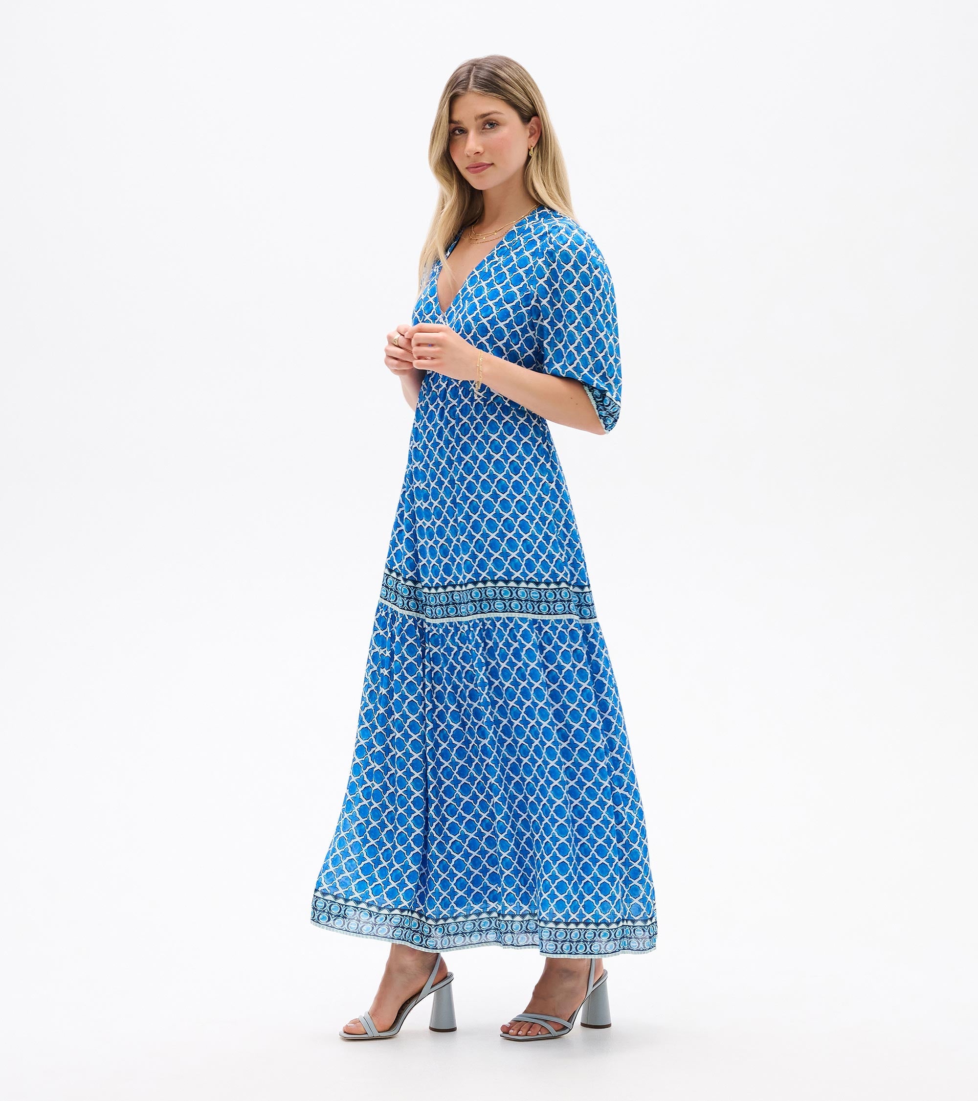 Willow Dress - Water Blue Medallion