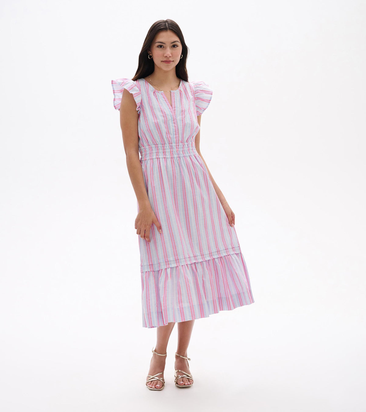 Fiona Dress - Neon Stripes