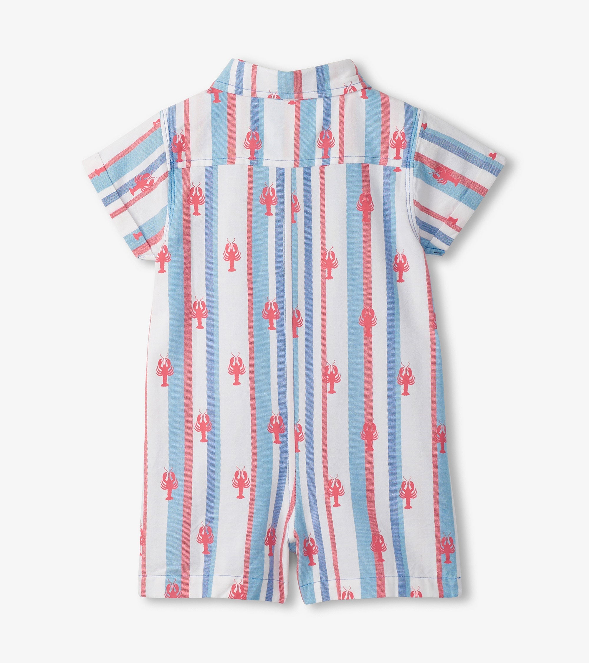 Baby Boys Preppy Lobsters Woven Romper