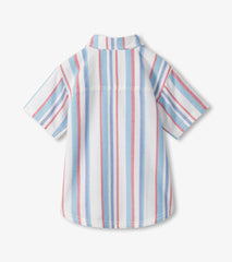 Boys Nautical Stripes Woven Button Down Shirt
