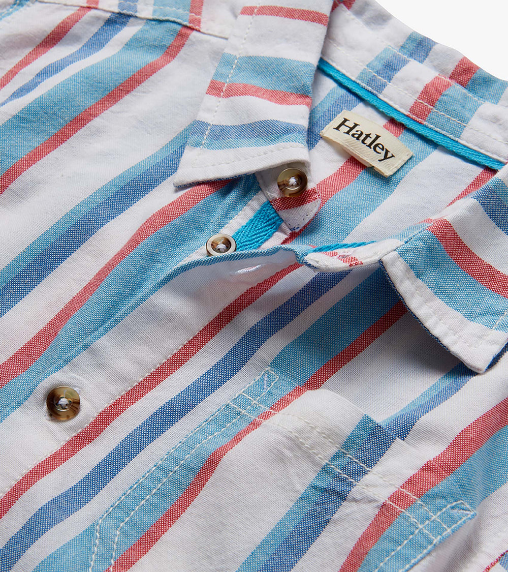 Boys Nautical Stripes Woven Button Down Shirt