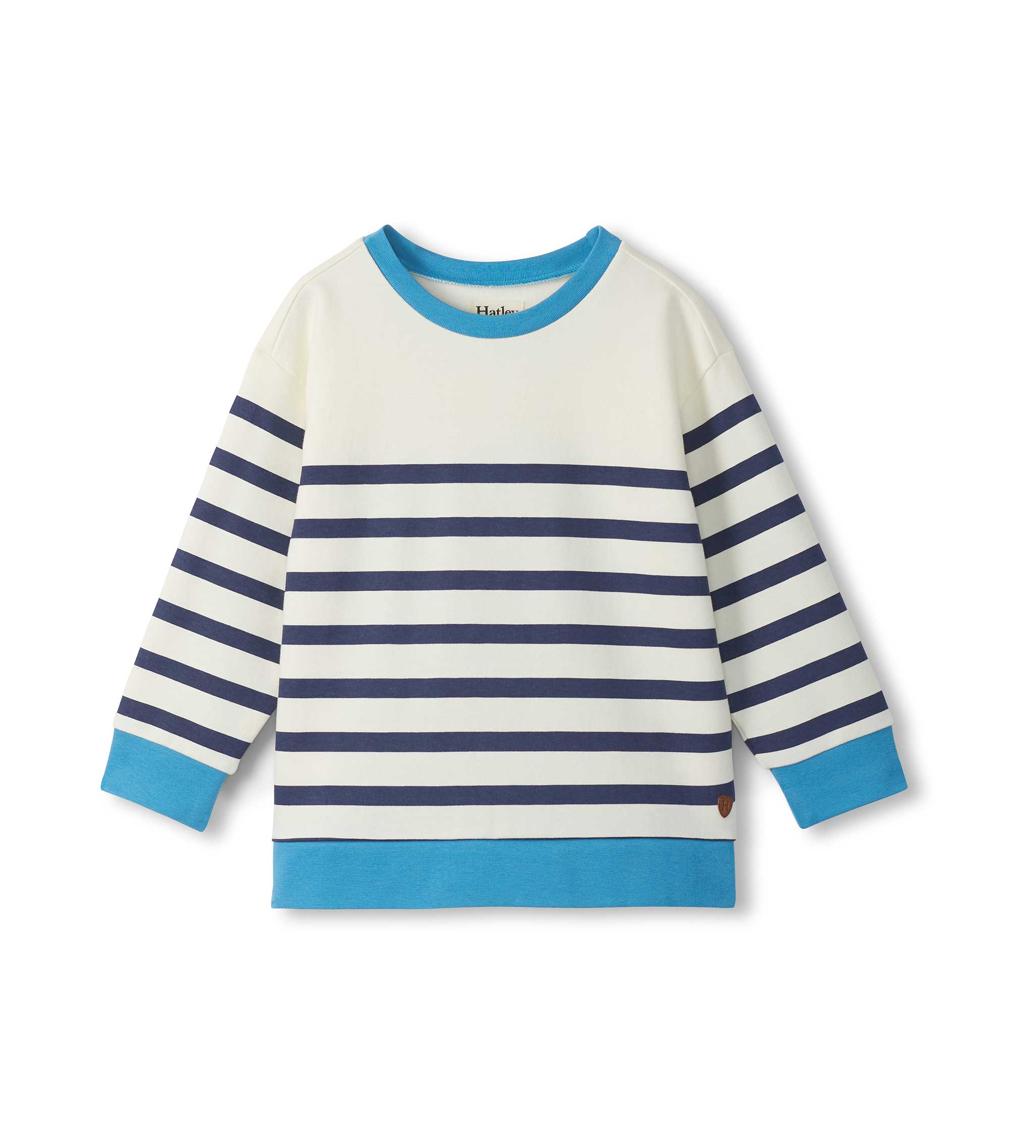 Boys Preppy Stripes Pullover Sweatshirt
