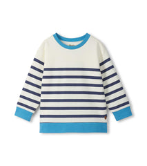 Boys Preppy Stripes Pullover Sweatshirt
