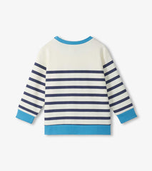 Boys Preppy Stripes Pullover Sweatshirt