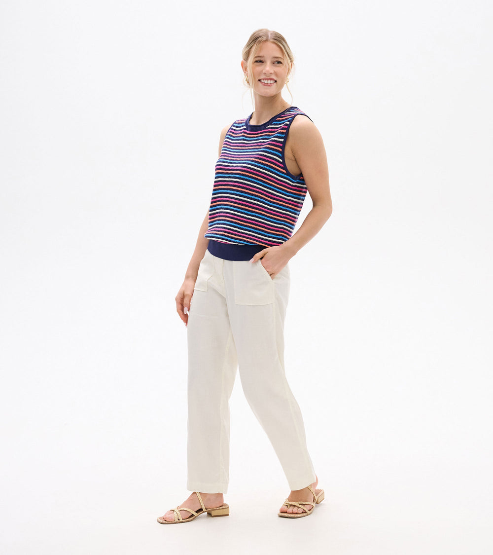 Kate Sleeveless Tank - Sorbet Stripes