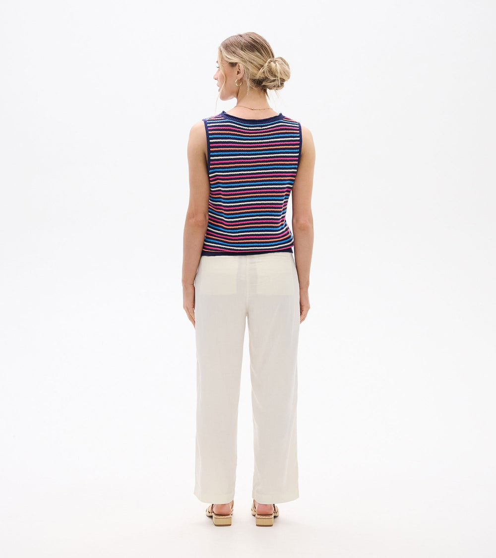 Kate Sleeveless Tank - Sorbet Stripes
