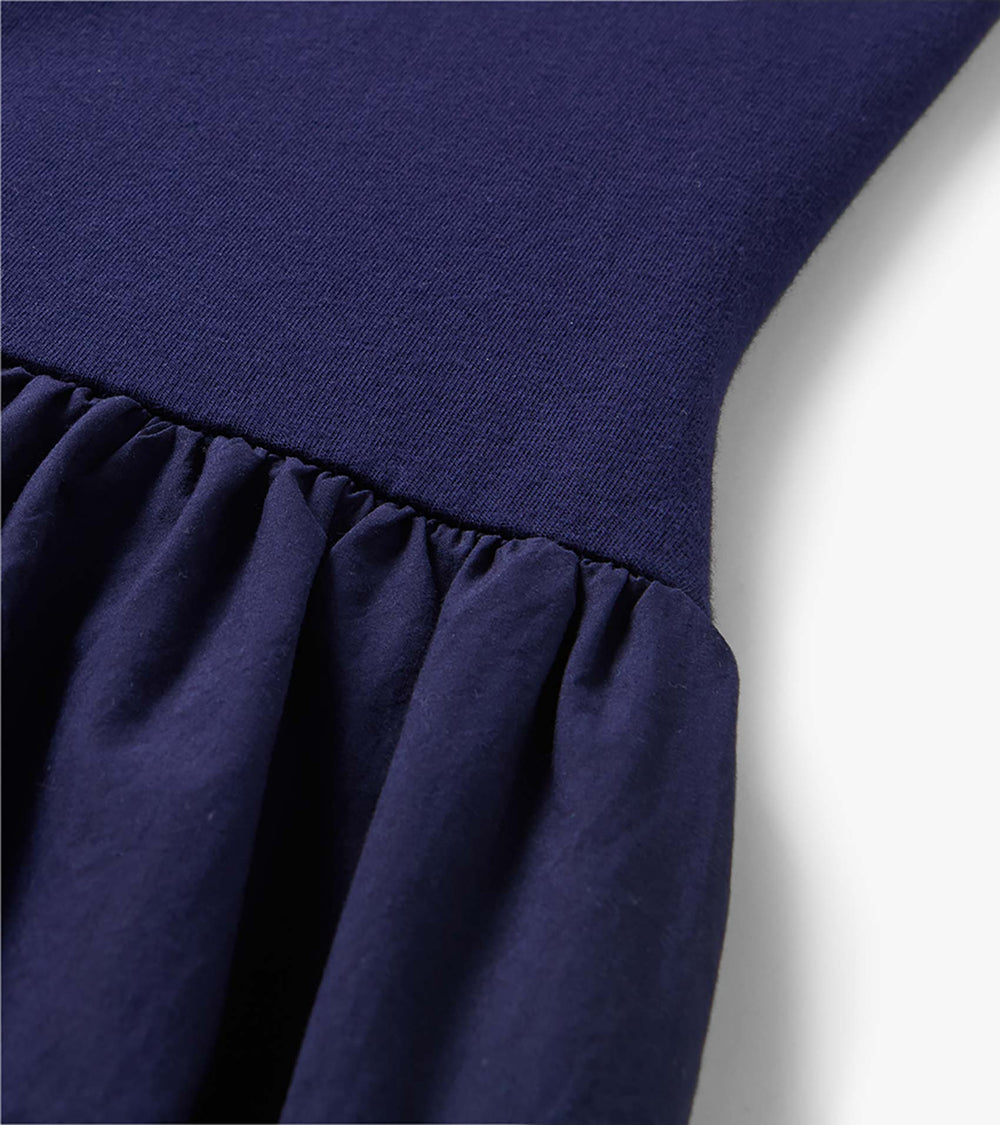 Mix Media Midi Dress - Patriot Blue